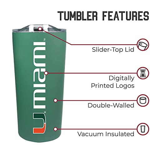 Miami Hurricanes 18oz Stainless Steel Insulated Tumbler - BPA-Free