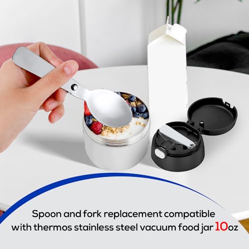2pcs Folding Spoon & Forks for Thermos Funtainer 10oz Food Jar