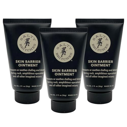 Salty Britches Skin Barrier Ointment 2oz Pack of 3 - Anti Chafe & Rash Relief, Berry Scented