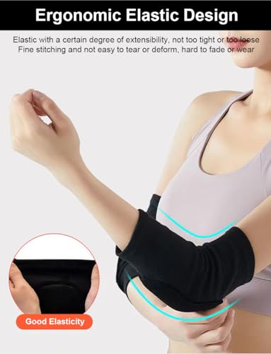 Elbow Pads Arm Sleeves for Volleyball, Tennis, Basketball - Small Black