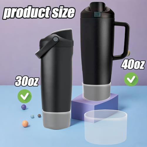 Protective Silicone Boot for Owala 30oz & 40oz Bottles - Translucent