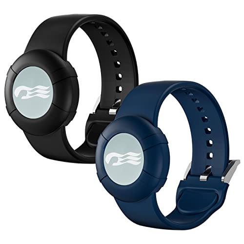 Silicone Sport Band for Princess Ocean Medallion - Black+Midnight Blue