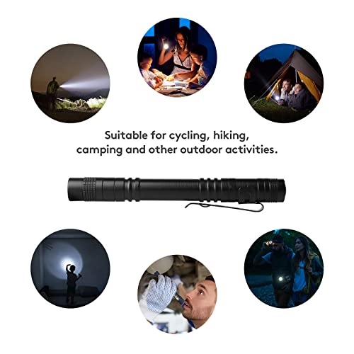 Mini Pen Flashlight - 2 Pack, 1200 Lumens, Pocket Size