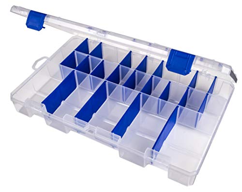 Fishing Tackle Storage Box - 25 Compartments, 15 Dividers, 14.25"