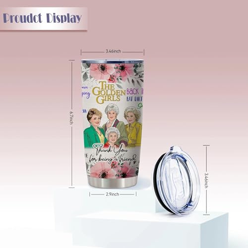 ATHAND 20oz Golden Girls Floral Stainless Steel Tumbler with Lid - Pack of 1