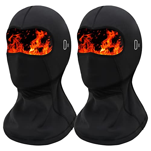 Winter Ski Mask - 2 Pack Balaclava for Men & Women - One Size - Black