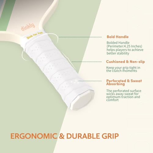 Dinkly 2 Macaron Twill Gray Graphite Pickleball Paddles Set USAPA Approved