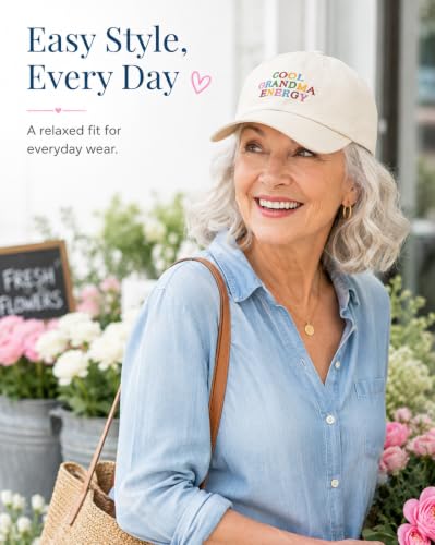 Adjustable Cotton Grandma Hat – Beige Gift for Grandkids Waldeal