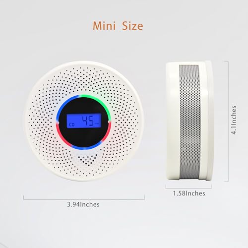 Kesy Upgraded Smoke and Carbon Monoxide Detector 10-Year Lifespan, Dual Sensor Smoke Alarm & Carbon Monoxide Detector (1 Pack)