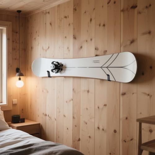 4 Pack Snowboard Wall Rack - Heavy Duty Storage Clips