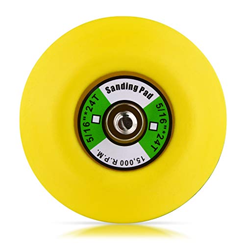 3-Inch Dual-Action Hook & Loop Fastener Flexible Backing Plate, 3" Sanding Back Pad for Orbital Sander 5/16"-24 Thread(8mm)