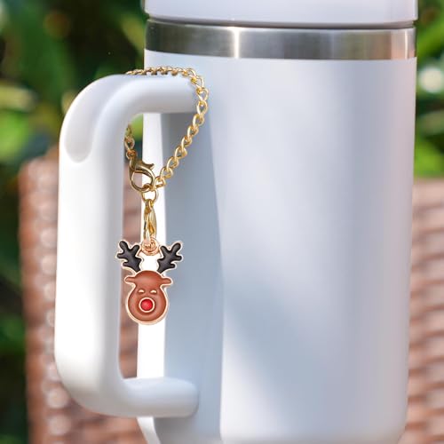 Christmas Tumbler Handle Charms - 4 Piece Holiday Accessory Set C-4pcs-a