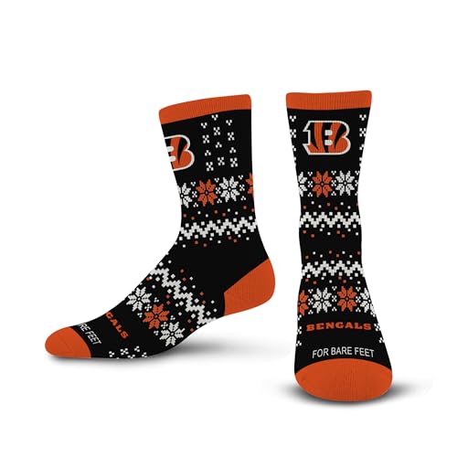 Cincinnati Bengals Youth Crew Socks - Team Sweater Design