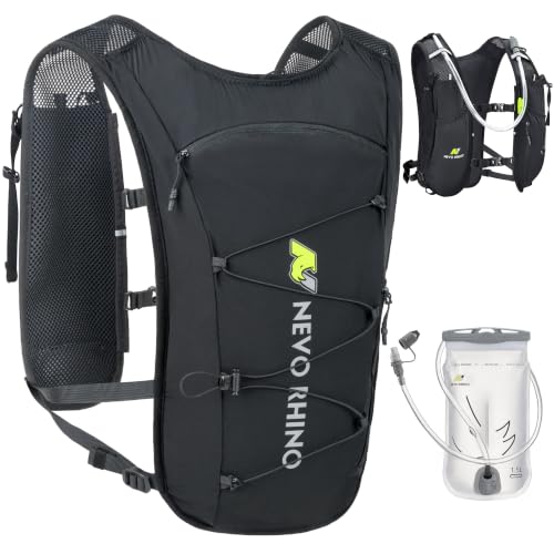 N NEVO RHINO Black 5.5L Running Hydration Vest with 1.5L Water Bladder