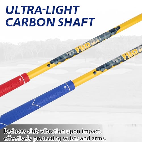 Kids Golf Club Set Ages 2-3 - Graphite Shafts, Large Sweet Spot - Blue