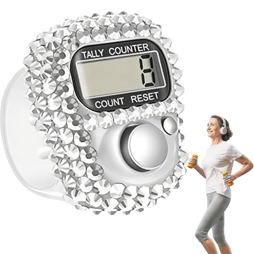 Electronic Tally Counter with Display - Resettable, Portable, White