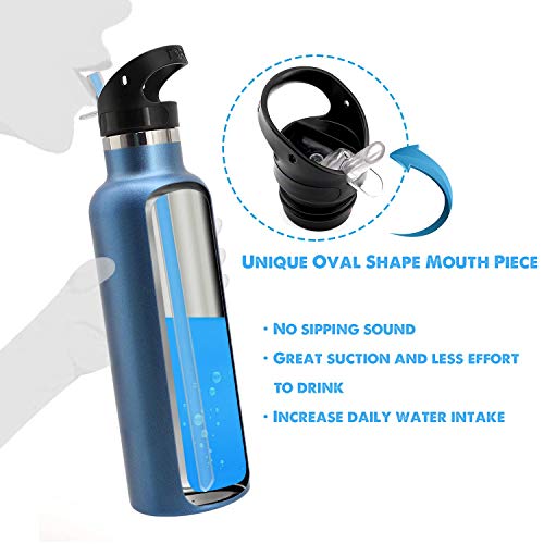 Straw Lid for Standard Mouth Insulated Water Bottles - 1 Pack