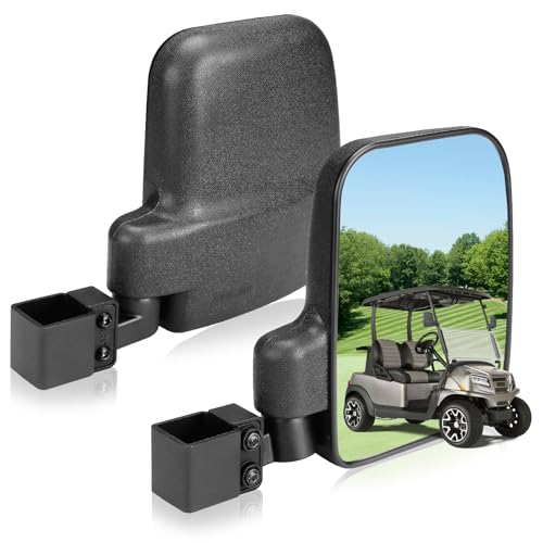 SHEJISI Golf Cart Mirror - Compatible with Club Car, Yamaha, EZGO & More, 3 Sizes