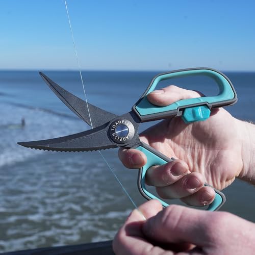 Toadfish Ultimate Saltwater Fishing Shears with Sheath and Non-Slip Handles