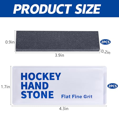 Hockey Skate Sharpening Stones - 2Pcs with PU Cover - Black