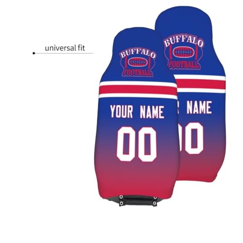 Personalized Buffalo Car Seat Cover - Custom Name & Number