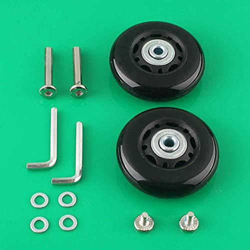 F-ber 75x24mm Inline Skate & Luggage Suitcase Wheel Replacement Kit, OD 76 W 24, ID 6mm, 35/40mm Axles