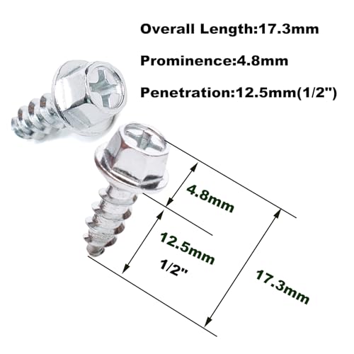 Steel Hex Head Boot Studs - 30 Pcs Traction Cleats for Rubber & Felt Soles