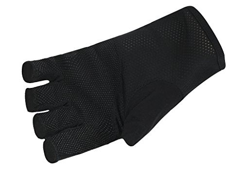 Lightweight Summer Fingerless Gloves - UV Protection, Black