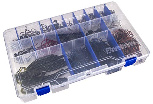 Fishing Tackle Storage Box - 25 Compartments, 15 Dividers, 14.25"