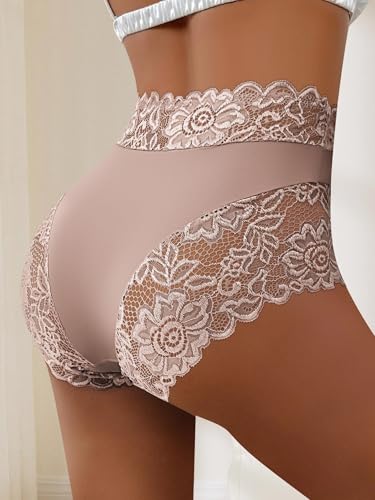 High Waisted Tummy Control Underwear Briefs - 3 Pack, Medium Assorted