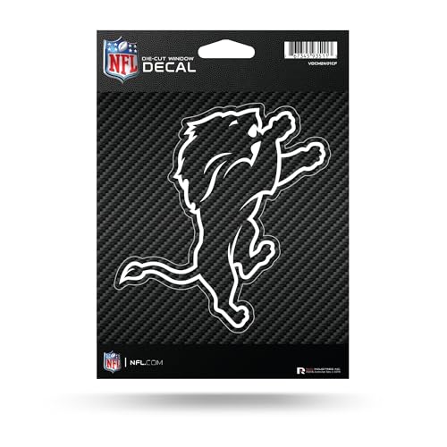Detroit Lions Carbon Fiber Die Cut Decal - Weather Resistant Team Logo