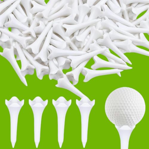 30-Pack 4-Prong Golf Tees - Durable Plastic Short Tees for Stable Performance