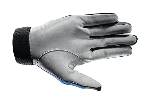HEAD Leather Racquetball Glove - Sensation Lightweight Breathable Glove for Right & Left Hand - Royal/Black, Left - Medium