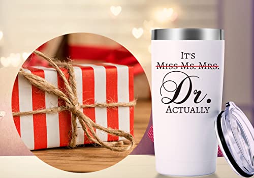 AMZUShome White 20oz Doctor Gifts Travel Tumbler - Retirement, Graduation, Appreciation