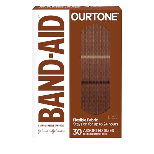 OurTone Fabric Adhesive Bandages BR55 - 30 Count, Assorted Sizes