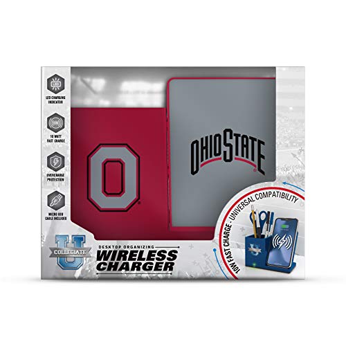 NCAA Wireless Charging Desktop Organizer & Phone Stand