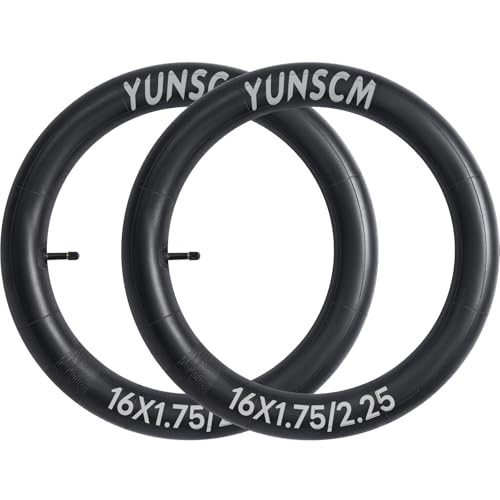 16" Heavy Duty Bike Tubes - 2 Pack Butyl Inner Tubes