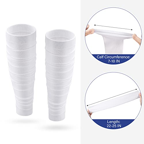 Calf Compression Sleeve - Elastic Support Sock for Men & Women - White