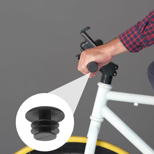 10-Piece Black Plastic Bicycle Handlebar End Plugs for Road & Mountain Bikes