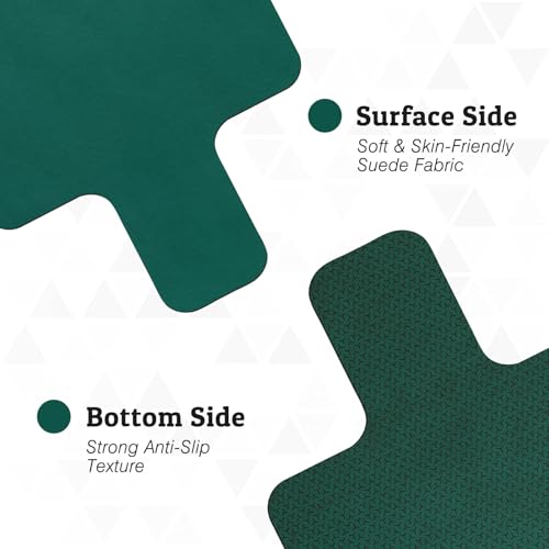 Non-Slip Pilates Reformer Mat Towel - Dark Green, 39 x 24 Inch