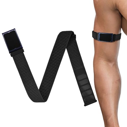 22mm Sport Ankle/Arm Band - Quick Release Nylon Strap Black - 8.3-14.2 inches