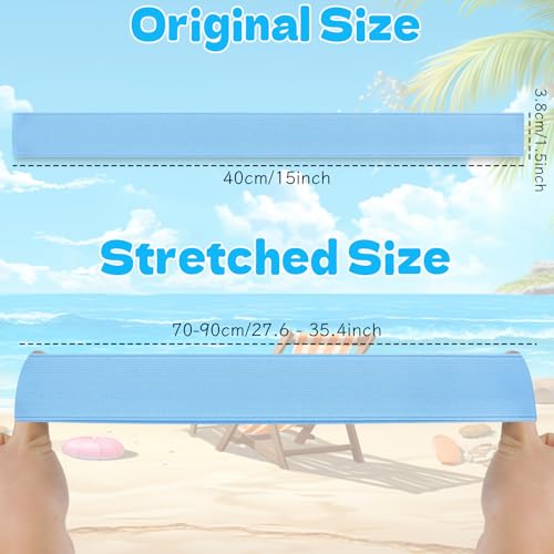 5 Pack Elastic Beach Towel Bands for Beach Chairs, Pool & Cruise Ship