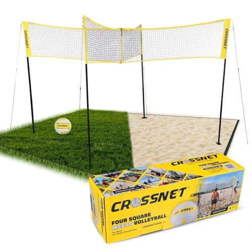 4-Way Volleyball Game Set - Quick Assemble for Outdoor Fun - Original