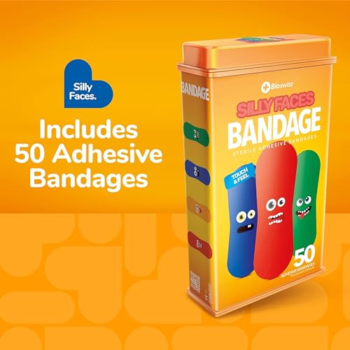 Silly Face Adhesive Bandage Set - Latex Free, 50 Count