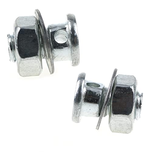 Bicycle Brake Cable Anchor Bolt Set - 4PCS Locking Screws with Nuts & Washers