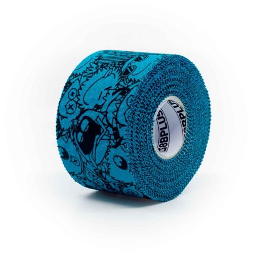 8BPLUS Finger Tape for Climbing – Blue with Print, 1.5in x 33ft, Tear-by-Hand, Cotton Sports Tape