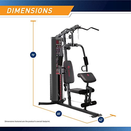 Marcy Multifunction Steel Home Gym with 150lb Weight Stack - Black