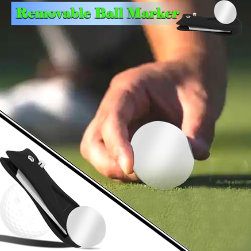 Foldable Stainless Steel Golf Divot Tool with Magnetic Marker - 2 Pack