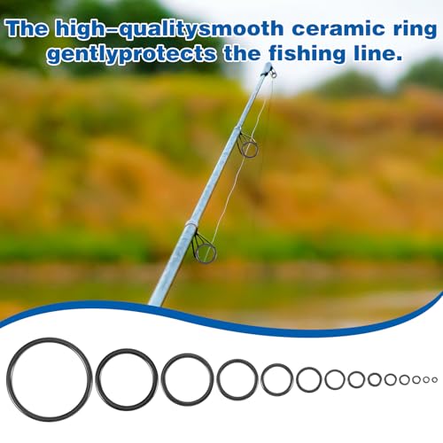 28-Piece Fishing Rod Repair Kit with Ceramic Guide Rings