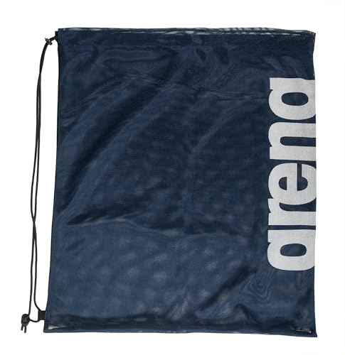 Arena Navy Mesh Pool & Gym Backpack with Drawstring Closure - Swim & Sports Bag